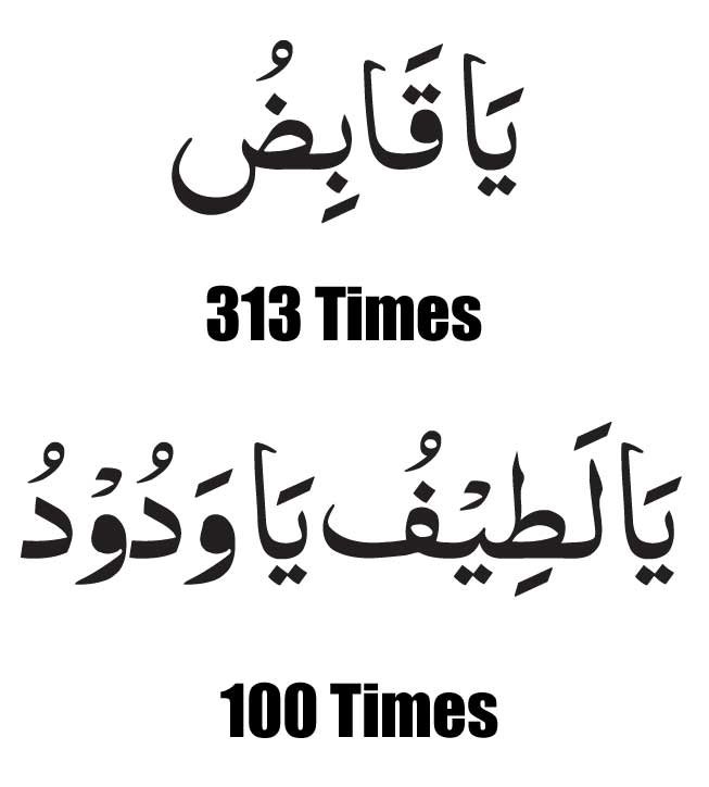Ya Qabizo Wazifa 313 Times